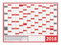 XL Classic Wandkalender 2018 rot