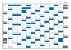 XXL Classic-2 Wandkalender 2017 blau