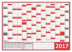 XL Classic Wandkalender 2017 rot