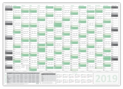 XXL Classic Green Wandkalender 2019