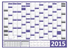 XL Classic Wandkalender 2015 Violett