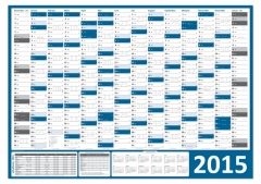 XXL Classic Wandkalender 2015 blau