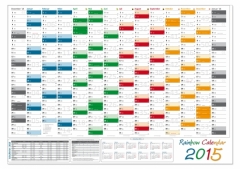 XL Classic Wandkalender 2015 rainbow