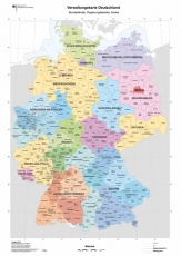 XXL Verwaltungskarte Deutschland