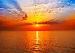 Poster (S804) sunrise in the sea