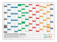 XL Classic Wandkalender 2018 rainbow