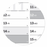 XXL Classic-2 Wandkalender 2018 grau