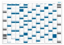XXL Classic-2 Wandkalender 2018 blau