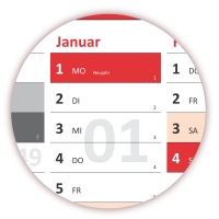 XL Classic Wandkalender 2018 rot
