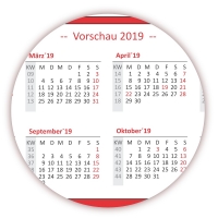 XL Classic Wandkalender 2018 rot