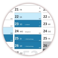 XL Classic Wandkalender 2018 blau