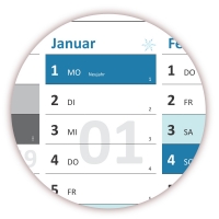 XXL Classic Wandkalender 2018 rainbow