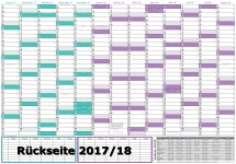 XXL Schuljahreskalender 2018-2019 abwischbar