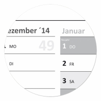 XXL Classic-2 Wandkalender 2017 grau