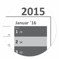 XXL Classic-2 Wandkalender 2017 grau