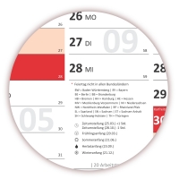 XXL Classic-2 Wandkalender 2018 rot