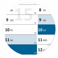 XXL Classic-2 Wandkalender 2017 blau