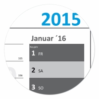 XXL Classic-2 Wandkalender 2017 blau