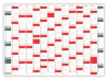 XXL Classic-2 Wandkalender 2017 rot