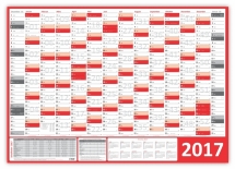 XL Classic Wandkalender 2017 rot