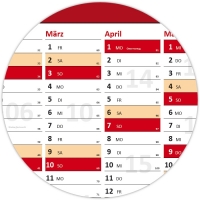XL Classic Wandkalender 2017 rot