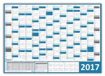 XL Classic Wandkalender 2017 blau