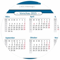 XL Classic Wandkalender 2017 blau