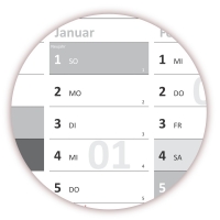 XL Classic2 Wandkalender 2017 grau