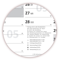 XXL Classic-2 Wandkalender 2019 grau