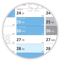 XXL Classic-2 Wandkalender 2019 blau