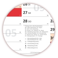 XXL Classic-2 Wandkalender 2019 rot