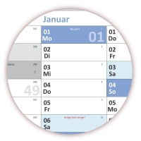 XXL Abwischbarer Wandkalender 2018 blau