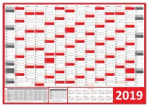 XL Classic Wandkalender 2019 rot