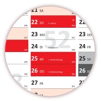 XL Classic Wandkalender 2019 rot