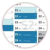 XL Classic Wandkalender 2019 blau