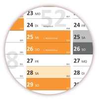 XL Classic Wandkalender 2019 rainbow