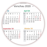 XL Classic Wandkalender 2019 rainbow