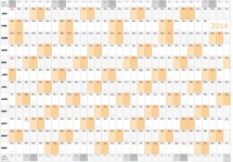 DIN B1 Wandkalender