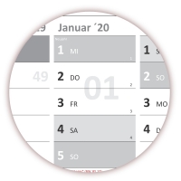 XXL Classic-2 Wandkalender 2020 grau