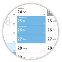 XXL Classic-2 Wandkalender 2020 blau