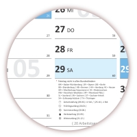 XXL Classic-2 Wandkalender 2020 blau