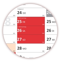 XXL Classic-2 Wandkalender 2020 rot
