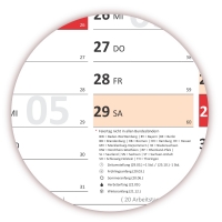 XXL Classic-2 Wandkalender 2020 rot