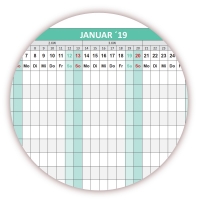 Urlaubsplaner DIN B1 2019 nass abwischbar