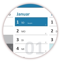 XXL Classic Wandkalender 2017 blau