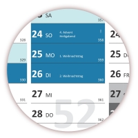 XXL Classic Wandkalender 2017 blau