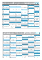 Tafelkalender 2019 DIN A4 Blau