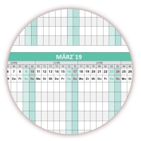 Urlaubsplaner DIN B1 2018 nass abwischbar