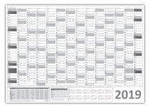 XXL Classic Wandkalender 2019 grau