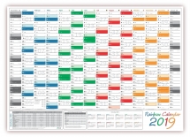 XXL Classic Wandkalender 2019 rainbow